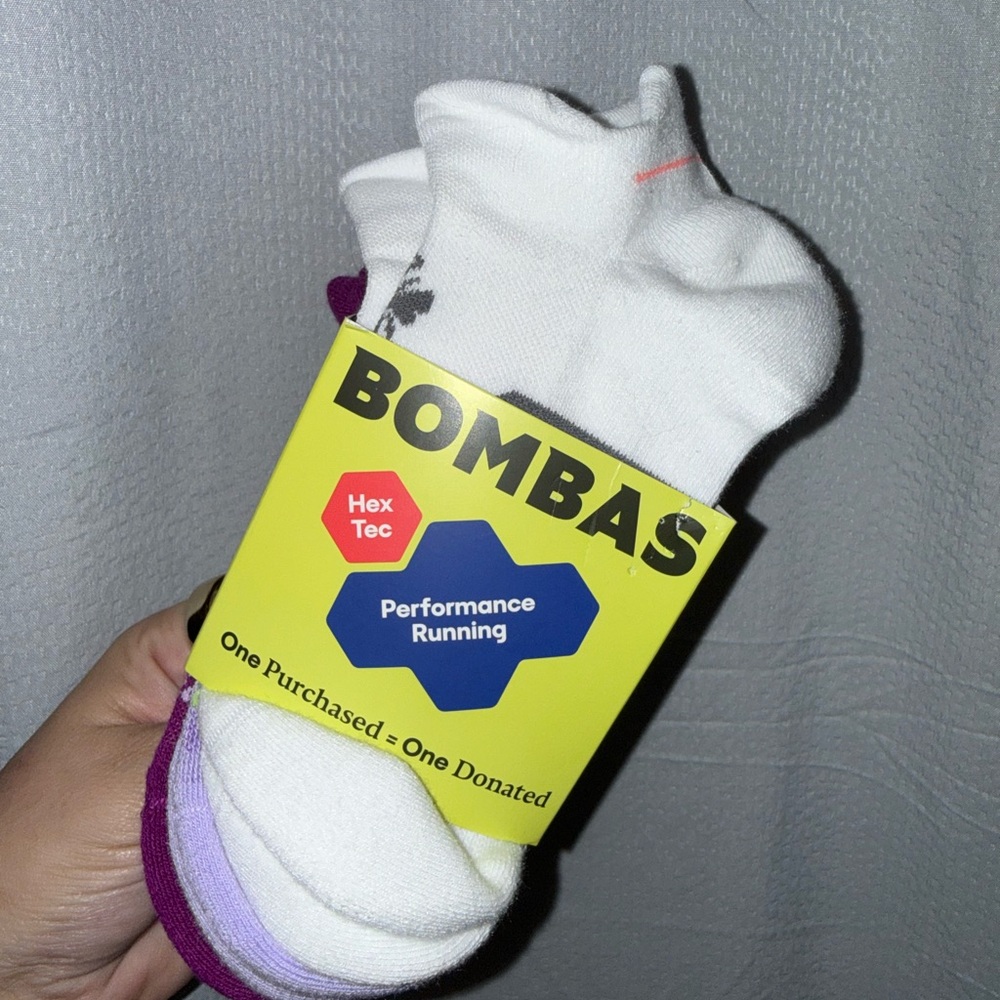 NWT Bombas Women’s Run Performance Socks - White, Purple, & Lavender